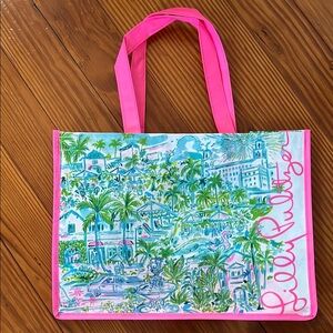 Lilly Pulitzer Pink and Blue Artistic Tote